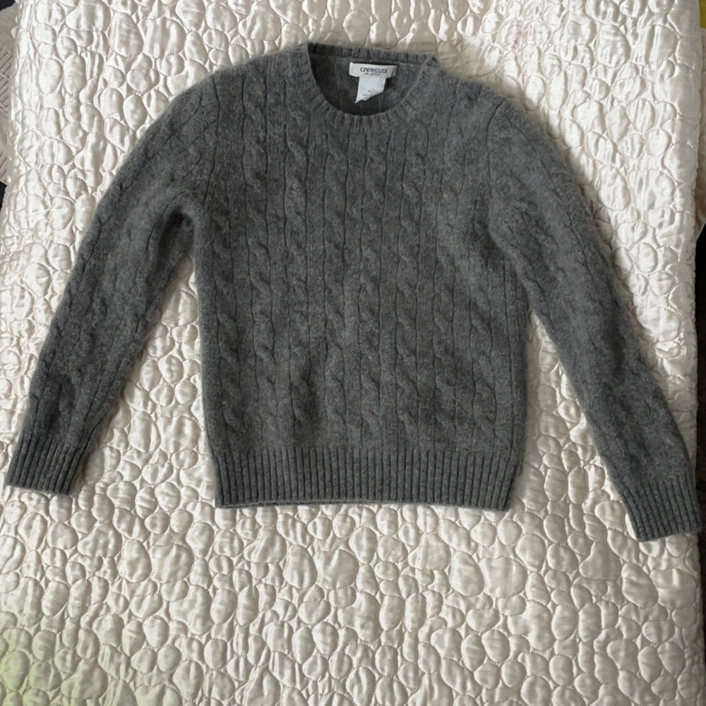 Grey 100% cashmere boys sweater